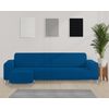 Funda De Sofá Chaise Longue Izquierdo Brazo Corto Adaptable Bielástica Eiffel Textile Le Havre Azul