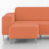 Funda De Sofá Chaise Longue Izquierdo Brazo Corto Adaptable Bielástica Eiffel Textile Le Havre Naranja