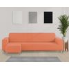 Funda De Sofá Chaise Longue Izquierdo Brazo Corto Adaptable Bielástica Eiffel Textile Le Havre Naranja