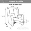 Funda De Sofá Elástica Adaptable Eiffel Textile Rústica Relax Reclinable Marfil