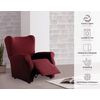 Funda De Sofá Elástica Adaptable Vipalia Rústica Relax Reclinable Rojo