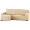 Funda De Sofá Elástica Adaptable. Modelo Rustica. Beige Chaise Longue Corto Izquierda