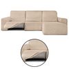 Funda Sofá Relax Bielastica Adaptable Chaise Longue Brazo Corto Derecha (250-360 Cm) Beige