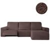 Funda Sofá Relax Bielastica Adaptable Chaise Longue Brazo Corto Derecha (250-360 Cm) Marron