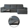 Funda Sofá Relax Bielastica Adaptable Chaise Longue Brazo Corto Derecha (250-360 Cm) Gris Oscuro