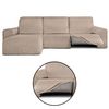 Funda Sofá Relax Bielastica Adaptable Chaise Longue Brazo Corto Izquierda (250-360 Cm) Lino