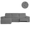 Funda Sofá Relax Bielastica Adaptable Chaise Longue Brazo Corto Izquierda (250-360 Cm) Gris Claro