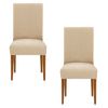 Pack 2 Fundas De Silla Con Respaldo Adaptable Modelo Troya Beige (40-50 Cm)