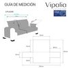 Protector Funda Sofá Cubresofá Acolchado Rombos Vipalia 2 Plazas Gris Oscuro-gris