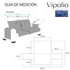 Protector Funda Sofá Cubresofá Acolchado Rombos Vipalia 3 Plazas Gris Oscuro-gris