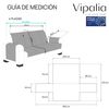 Protector Funda Sofá Cubresofá Acolchado Rombos Vipalia 4 Plazas Granate-gris