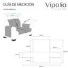 Protector Cubre Sofá Acolchado Reversible Círculos Vipalia 1 Plaza Gris Oscuro - Gris