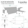 Protector Cubre Sofá Acolchado Círculos Vipalia Chaise Longue Derecha 240 Cm Azul (visto De Frente)