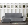 Protector Cubre Sofá Acolchado Círculos Vipalia Chaise Longue Izquierda 240 Cm Gris (visto De Frente)