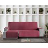 Protector Cubre Sofá Acolchado Círculos Vipalia Chaise Longue Izquierda 240 Cm Rojo (visto De Frente)