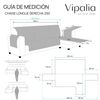 Protector Cubre Sofá Acolchado Círculos Vipalia Chaise Longue Derecha Extra 290 Cm Azul (visto De Frente)