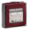 Fundas De Sofá Elástica Set 1+1 Plazas Adaptable Milan Eiffel Textile Rojo