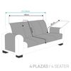 Eiffel Textile Protector De Sofa Royale. Color Blanco. 4 Plazas