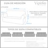 Funda De Sofá Bielástica Adaptable Terciopelo Vipalia 4 Plazas (225-270cm) Marfil