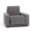 Protector Funda Sillón Relax Chenilla Lisa Diseño Elite Vipalia 1 Plaza Gris