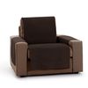 Protector Funda Sillón Relax Chenilla Lisa Diseño Elite Vipalia 1 Plaza Marron