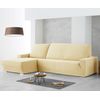 Funda Chaise Longue Elástica 2 Piezas Eiffel Textile Milan Brazo Corto Izquierda Beige