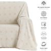 Plaid Colcha Multiusos Foulard Para Sofá O Cama Set De 2 Estrellas Vipalia 230x260 Cm Beige