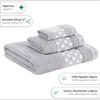 Toalla De Baño 450 Gr Set 3 Piezas: Tocador, Lavabo Y Sábana Lunares Vipalia Gris Claro