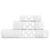 Toalla De Baño 450 Gr Set 3 Piezas: Tocador, Lavabo Y Sábana Lunares Vipalia Blanco