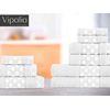 Toalla De Baño 450 Gr Set 3 Piezas: Tocador, Lavabo Y Sábana Lunares Vipalia Blanco