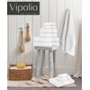 Toalla De Baño 450 Gr Set 3 Piezas: Tocador, Lavabo Y Sábana Lunares Vipalia Blanco