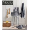 Toalla De Baño 450 Gr Set 6 Piezas 2 De Tocador, 2 De Lavabo Y 2 Tamaño Sábana Lunares Vipalia Gris Oscuro