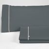 Vipalia - Juego De Sábanas 3 Piezas Lisas. 50% Algodón 50% Poliéster. Cama 105 Cm. Gris Oscuro