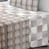 Colcha Bouti Verano Reversible Estampada Cine Vipalia Cama 135cm, Color Beige/gris