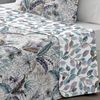 Colcha Bouti Verano Reversible Estampada Selva Vipalia Cama 100/105cm, Color Azul