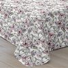 Colcha Bouti Verano Reversible Estampada Floral Vipalia Cama 135cm, Color Rosa