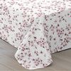 Colcha Bouti Verano Reversible Estampada Floral Vipalia Cama 135cm, Color Rosa