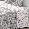 Colcha Bouti Verano Reversible Estampada Floral Vipalia Cama 135cm, Color Rosa