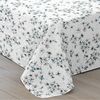 Colcha Bouti Verano Reversible Estampada Floral Vipalia Cama 90cm, Color Azul