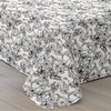 Colcha Bouti Verano Reversible Estampada Floral Vipalia Cama 90cm, Color Gris