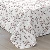 Colcha Bouti Verano Reversible Estampada Floral Vipalia Cama 90cm, Color Gris