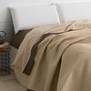 Colcha Bouti Para Cama Verano. Colcha Cubre Cama Acolchada Reversible Rombos. Cama 90 - 180 X 260 Cm. Color Beige.