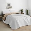 Colcha Bouti Para Cama Verano. Colcha Cubre Cama Acolchada Reversible Rombos. Cama 105 - 200 X 260 Cm. Color Blanco.