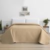 Colcha Bouti Para Cama Verano. Colcha Cubre Cama Acolchada Reversible Rombos. Cama 105 - 200 X 260 Cm. Color Beige.