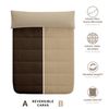 Edredón Relleno Reversible Bicolor Otoño Invierno 250gr Vipalia Cama 90 Cm  Chocolate/beige