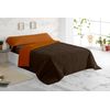 Edredón Relleno Reversible Bicolor Otoño Invierno 250gr Vipalia Cama 100/105 Cm Chocolate/naranja