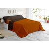 Edredón Relleno Reversible Bicolor Otoño Invierno 250gr Vipalia Cama 180 Cm Chocolate/naranja