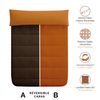 Edredón Relleno Reversible Bicolor Otoño Invierno 250gr Vipalia Cama 180 Cm Chocolate/naranja