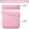 Funda Nórdica Dos Piezas (con Funda Almohada) Vipalia Cama 100/105 Cm Rosa Claro