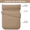 Funda Nórdica Tres Piezas (con Funda Almohada + Bajera) Vipalia Cama 100/105 Cm Beige